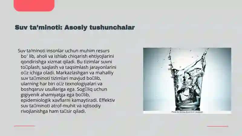Mahalliy va markazlashfan suv taminoti 3