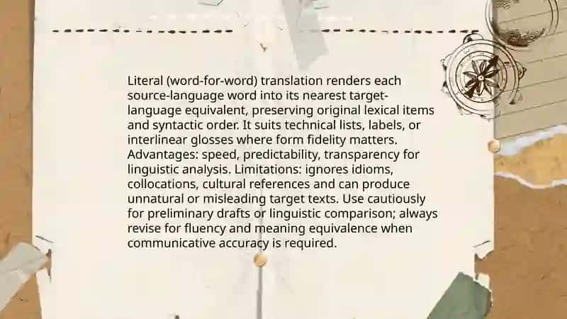 Literal (word-for-word) translation 3