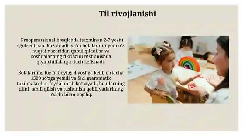 Bog'cha yoshidagi bola bilish jarayonining rivojlanishi 3
