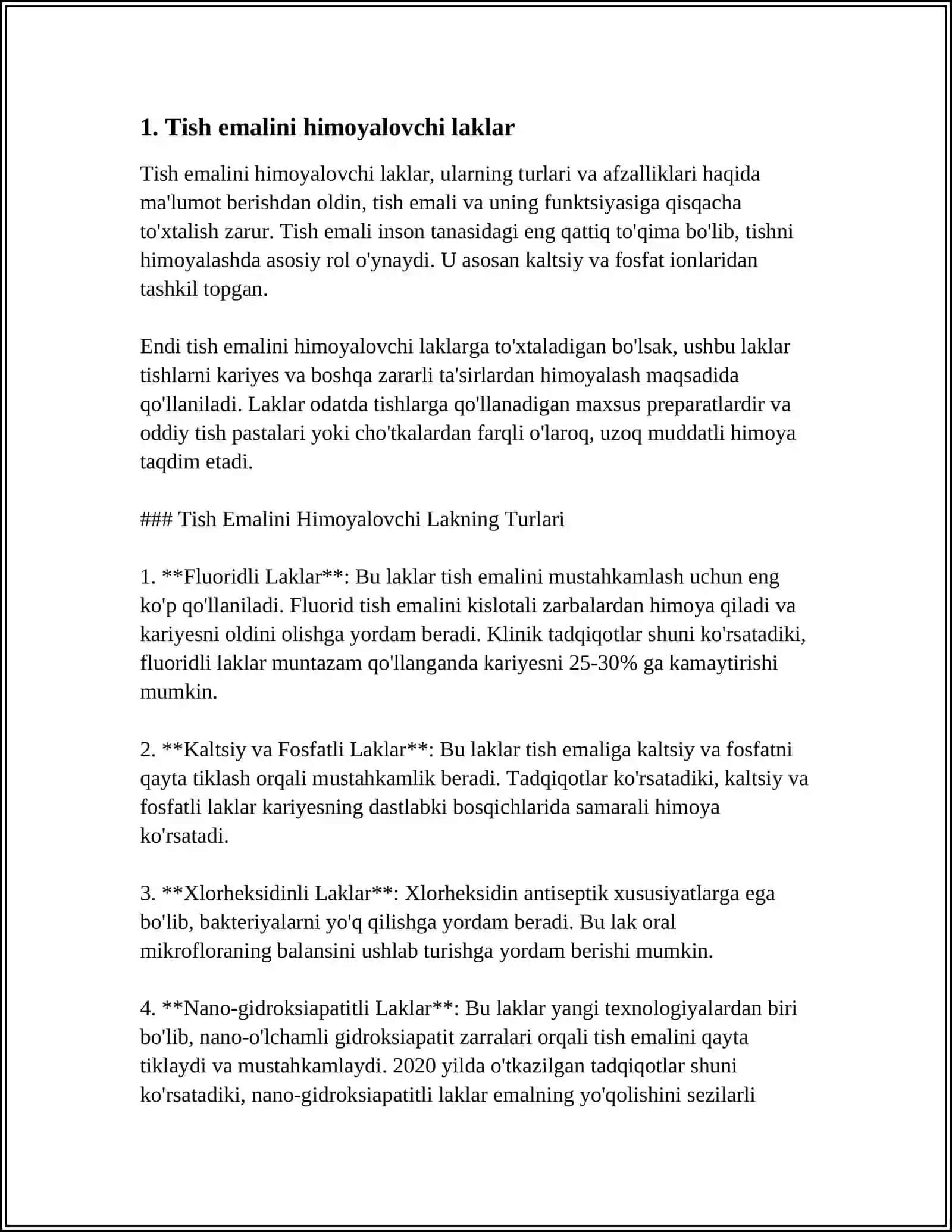 Tish emalini himoyalovchi laklar 3