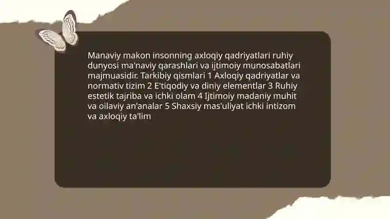 Manaviy makon va masuliyat 3