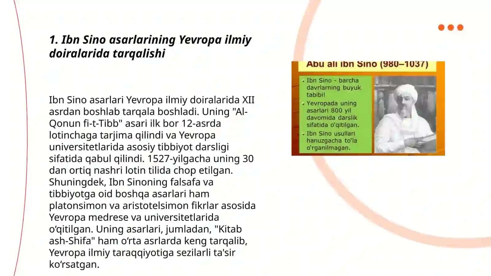 Ibn Sino yevropa olimlari talqinida 3