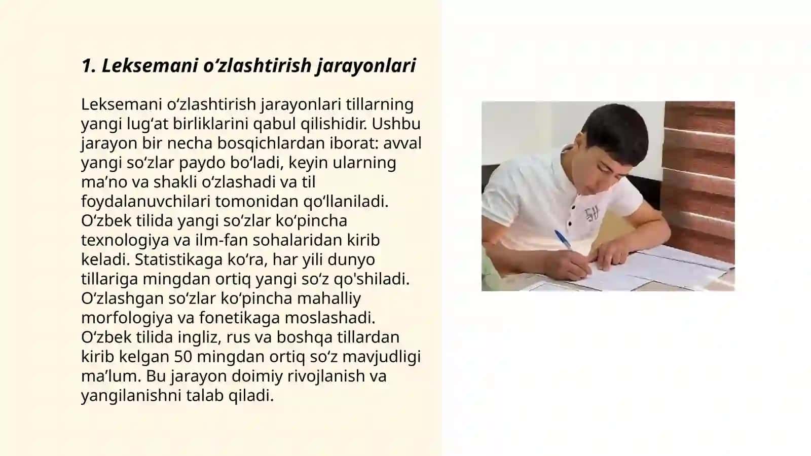 LEKSEMANI OʻZLASHTIRISH 3