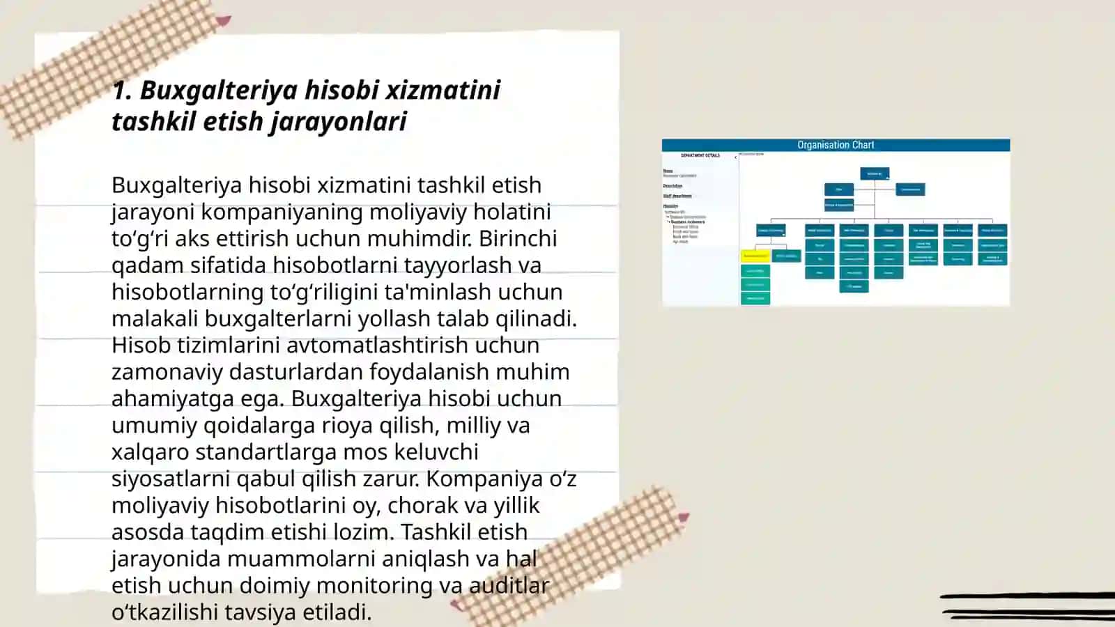 Buxgalteriya hisobi xizmatini tashkil etish 3