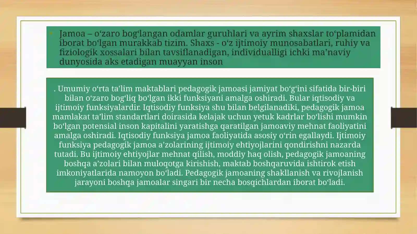 Pedagogik jamoada axloqiy tartibga solishning o'ziga xos xususiyati 3