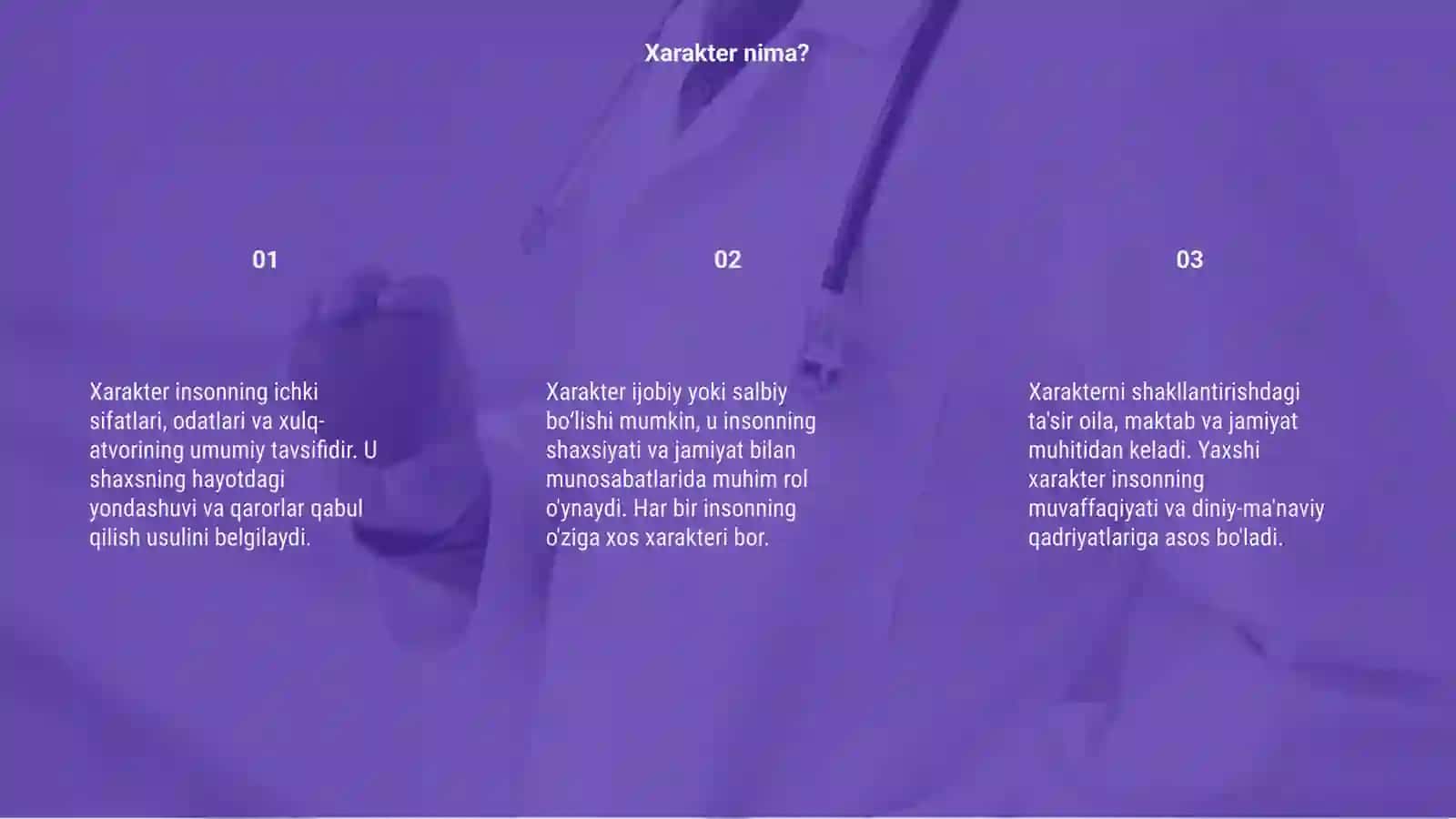 Xarakter haqida tushuncha 3