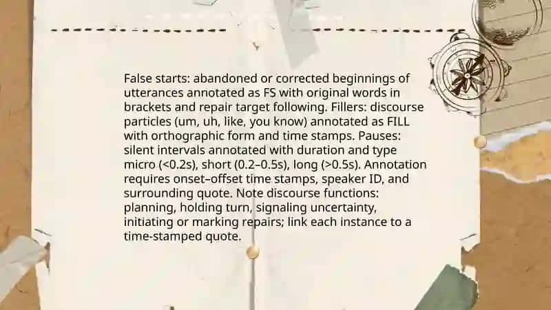 Repair and hesitation phenomena 3