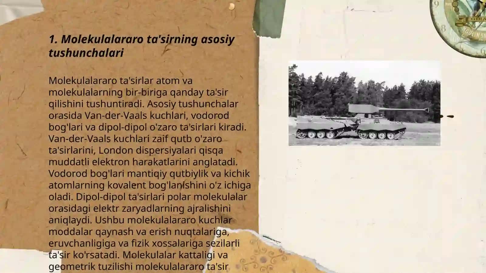 Molekulalararo ta'sir va uning xillari 3