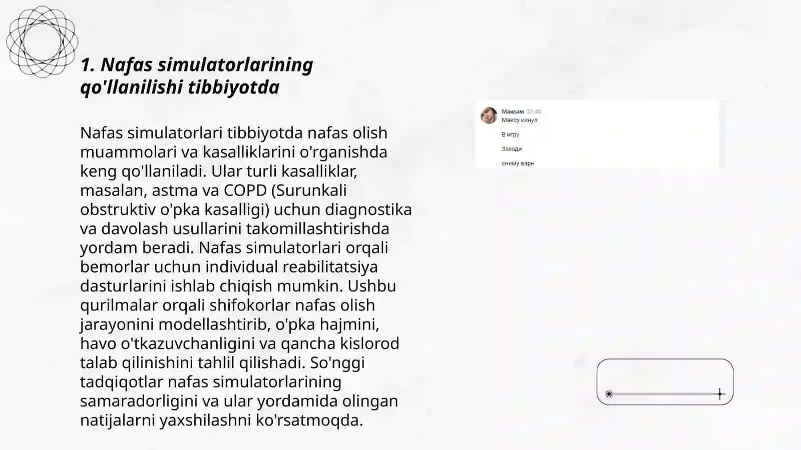 Nafas simulatorlarining qo'llanilishi tibbiyotda 3