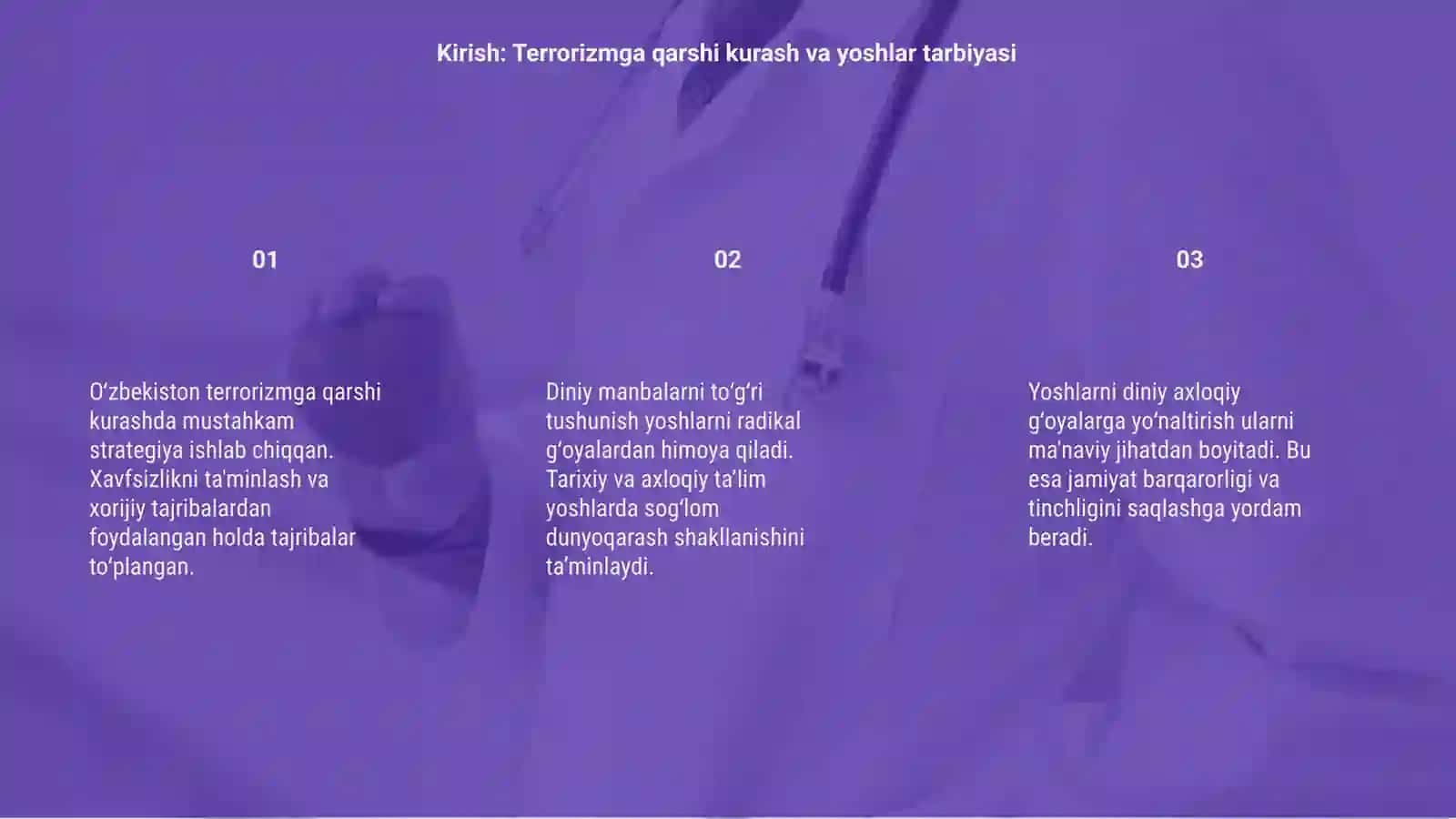 Oʻzbekistonning terrorizmga qarshi kurash tajribasi 3
