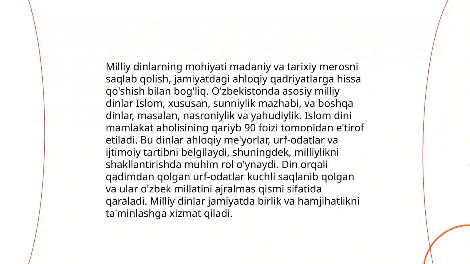 Milliy dinlar ta'rifi. Milliy dinlar muqaddas manbalari 3