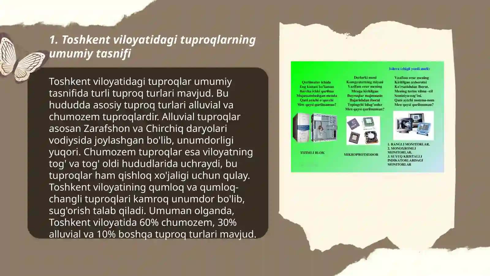 Toshkent viloyatidagi tuproqlarni turlari va xususiyatlari 3