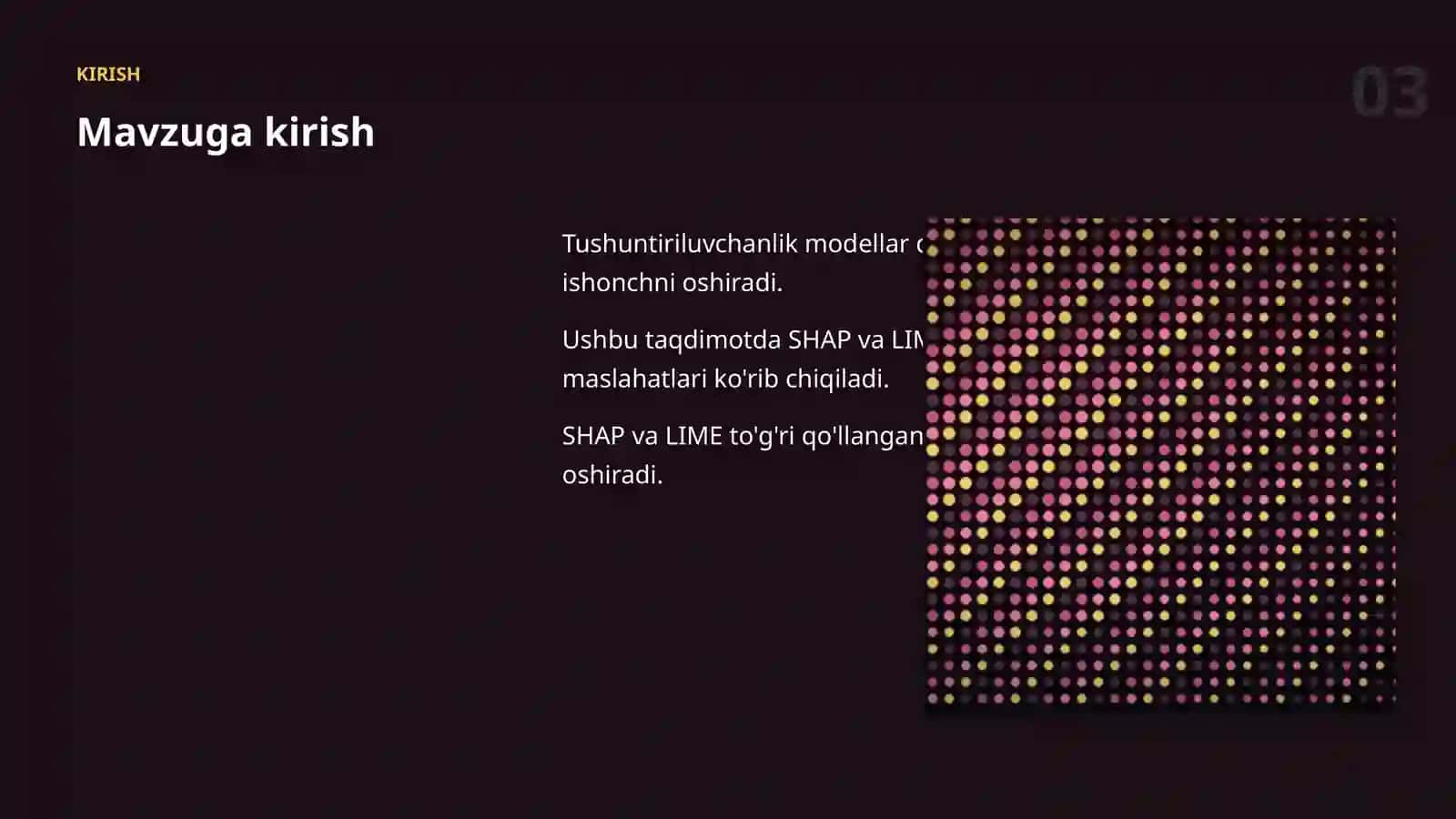 Sun'iy intellekt bo'yicha amaliy taqdimot · III to'plam 3