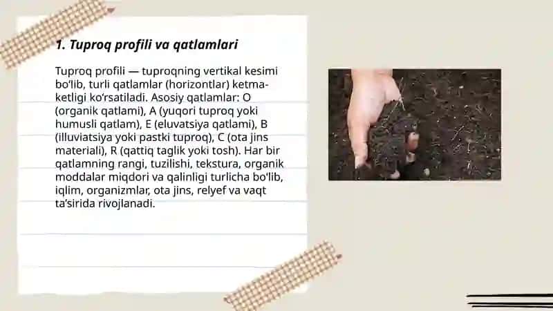 Tuproq va uning tabiiy xususiyatlari 3