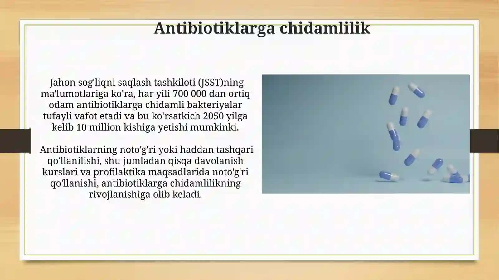 Antibakterial vositalar va opioidlar 3
