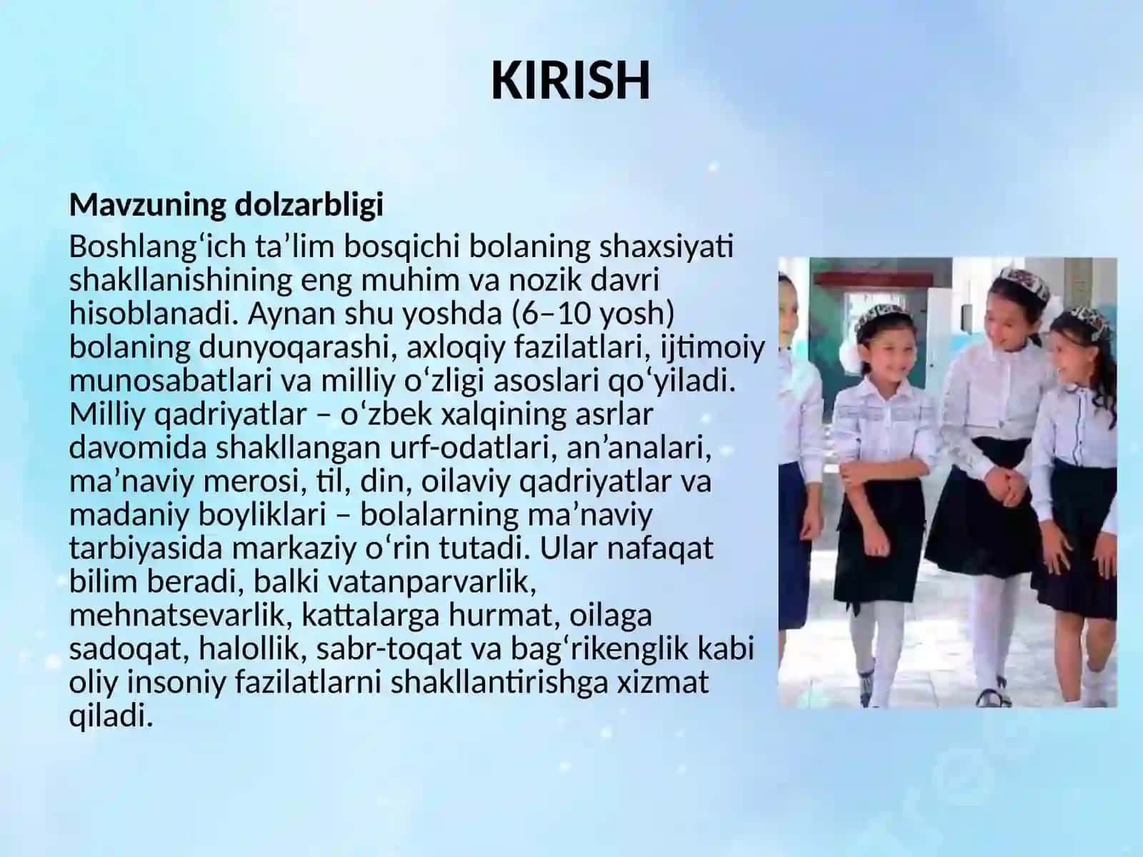 Milliy qadriyatlarning boshlang'ich taʼlimdagi o'rni 3