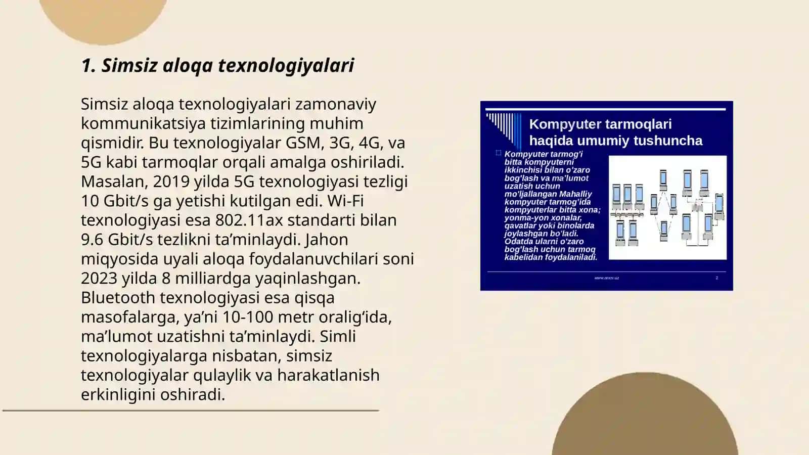 Simsiz aloqa texnologiyalari 3
