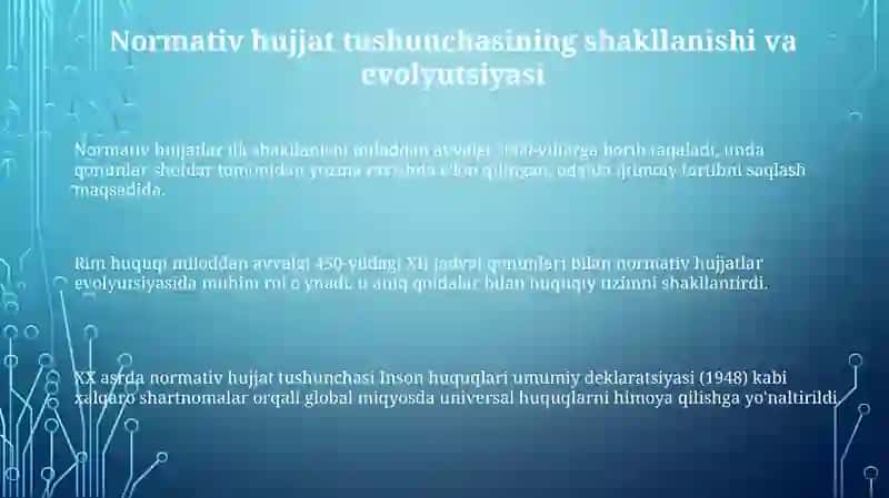 Normativ hujjatlar tarixi 3
