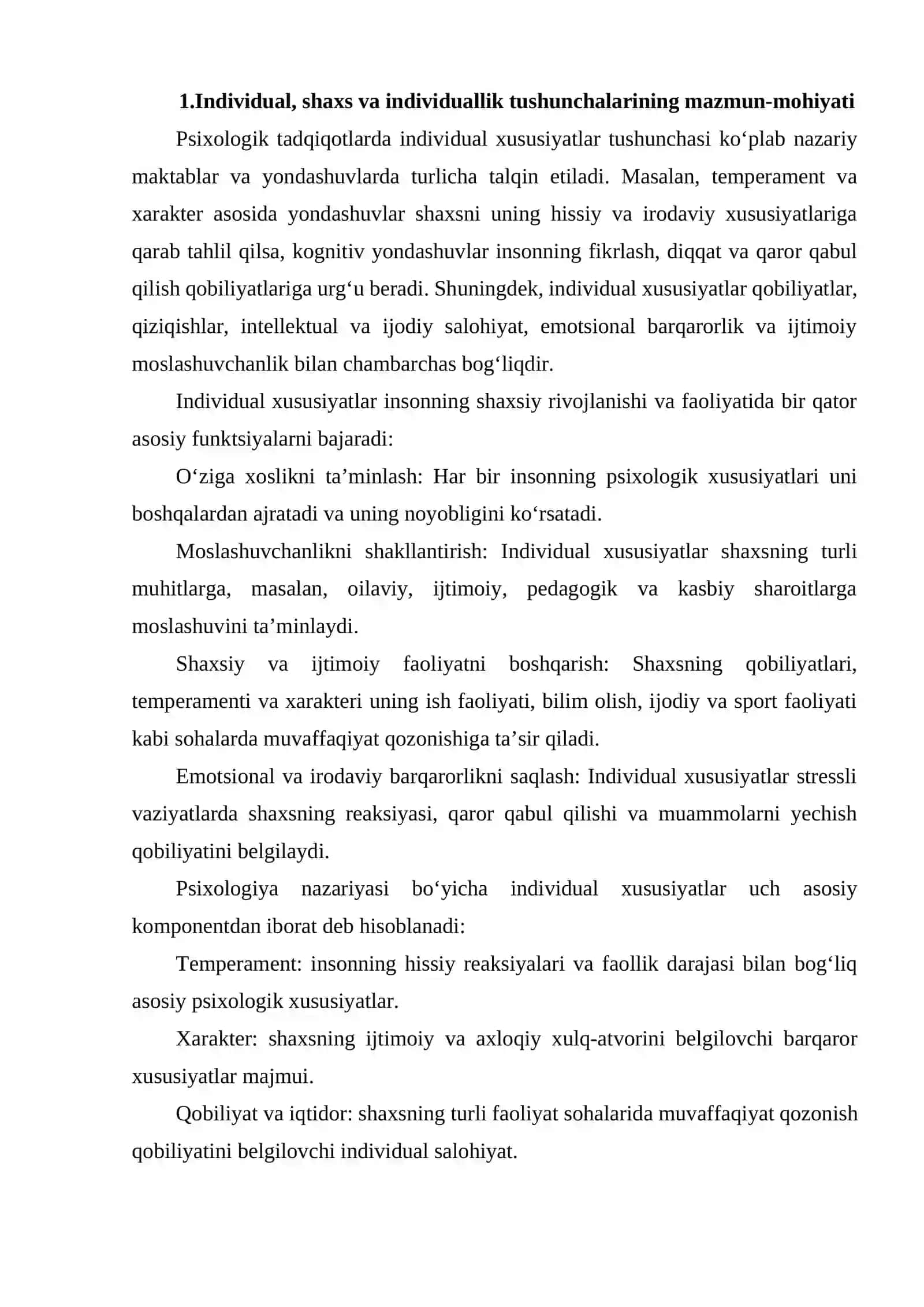 INDIVIDUAL SHAXS INDIVIDUALLIK TUSHUNCHALARI 3