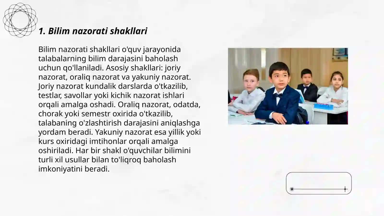 O'quvchilar bilimini nazorat qilish va baxolash 3