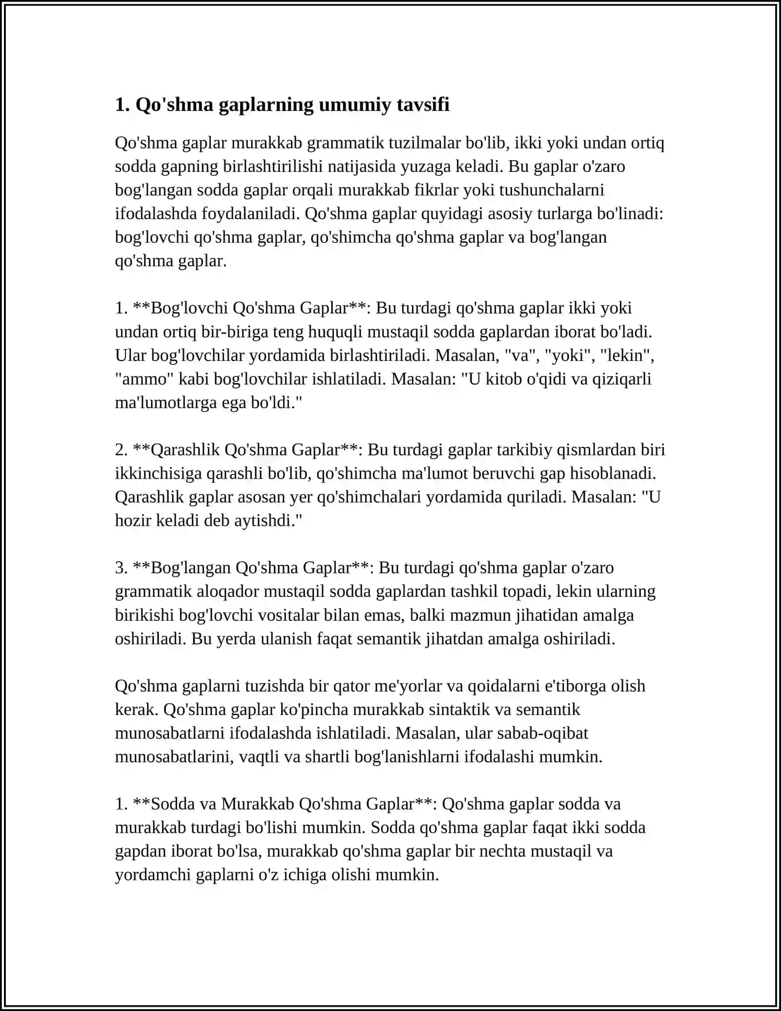 QO'SHMA GAPLAR TASNIFI 3