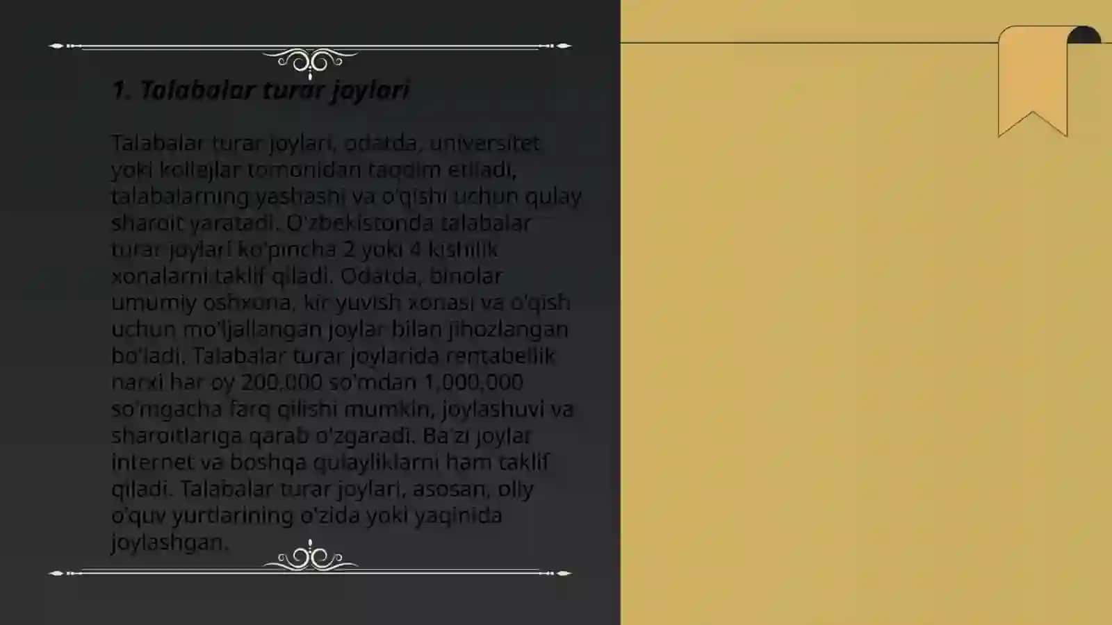Talabalar turar joylari 3
