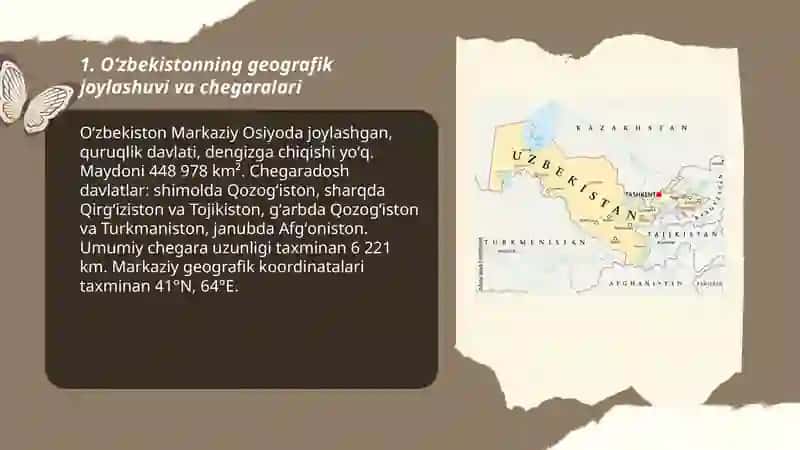 Oʻzbekiston xoʻjaligi aholisi va tabiiy geografiyasi 3