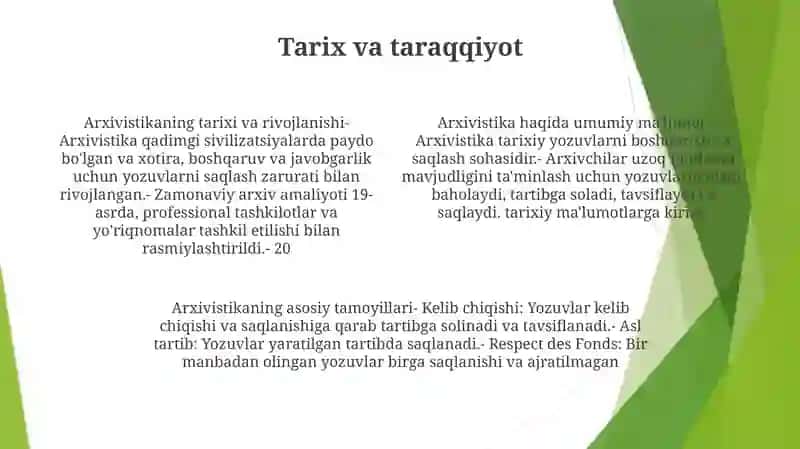 Arxivshunoslik ToʻGʻRisida Umumiy MaʼLumotlar 3