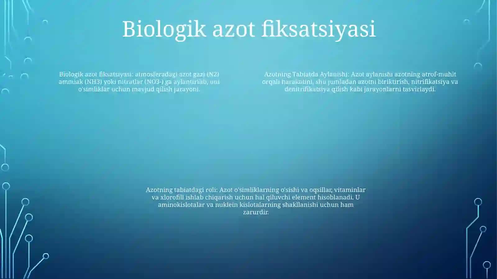 Azotning Tabiatda Aylanishi 3