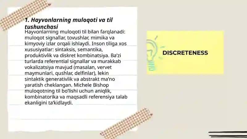 Hayvonlarning muloqoti va til tushunchasi 3