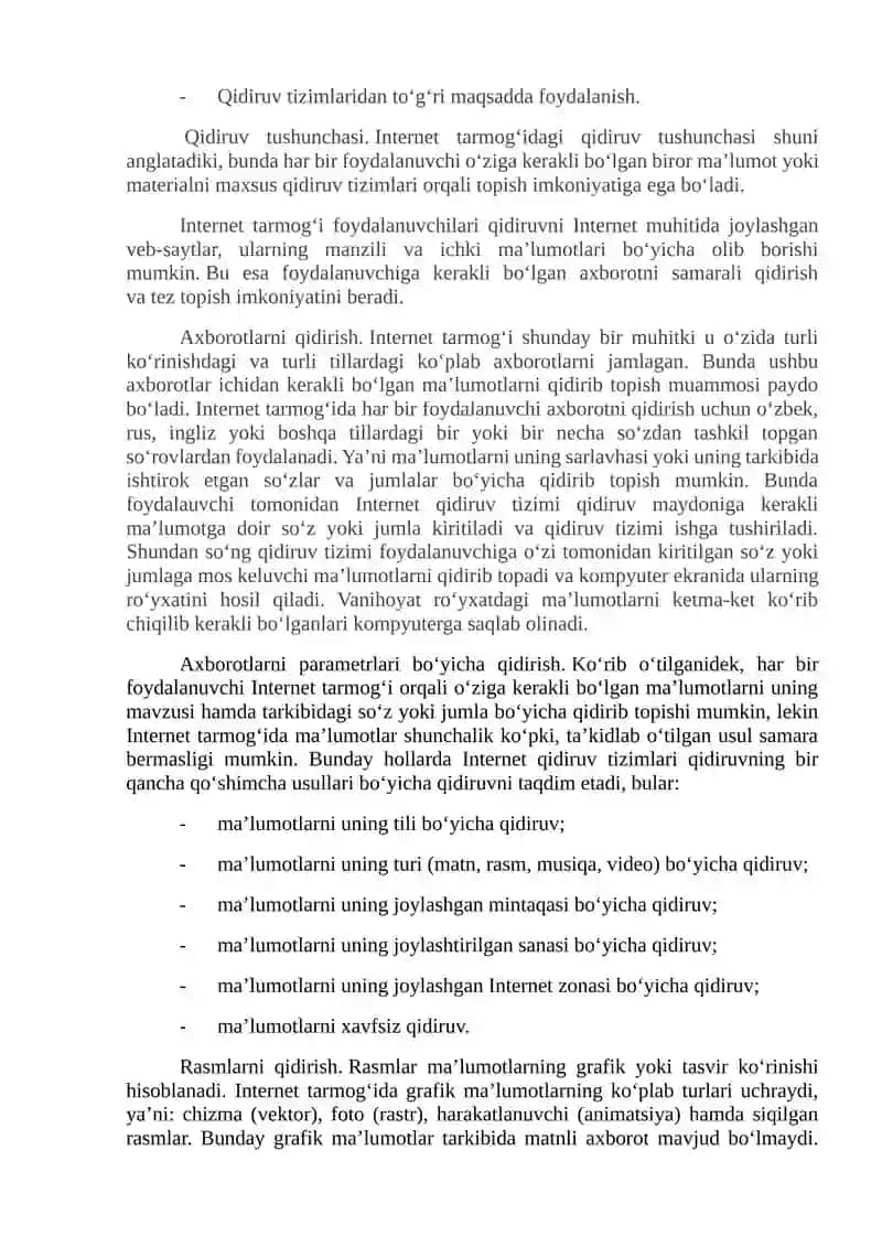 Internet xizmatlaridan samarali foydalanish 3