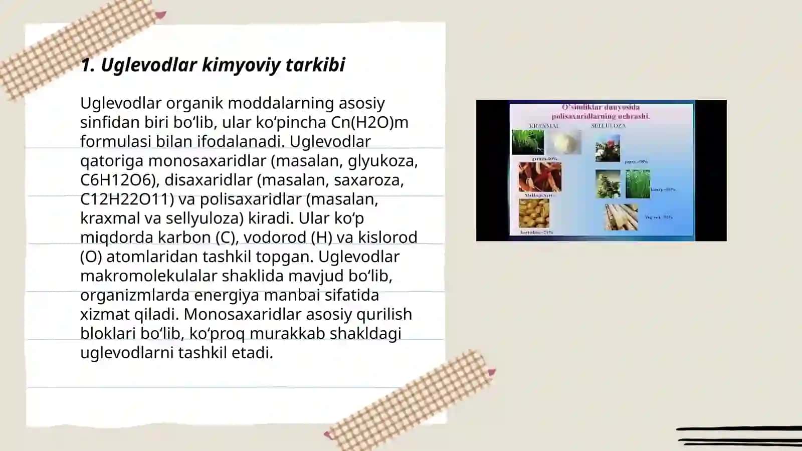 Uglevodlar va ularni fermentlar taʼsirida oʻzgarishi 3