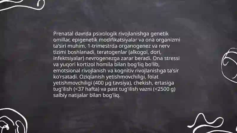 Ontogeniz. Yosh davrlari psixologiyasi 3