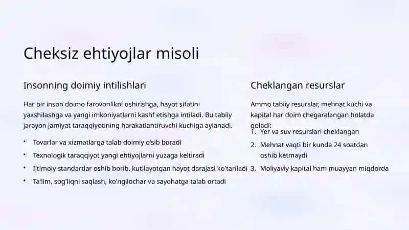 Cheksiz ehtiyojlar va cheklangan imkoniyatlar 3