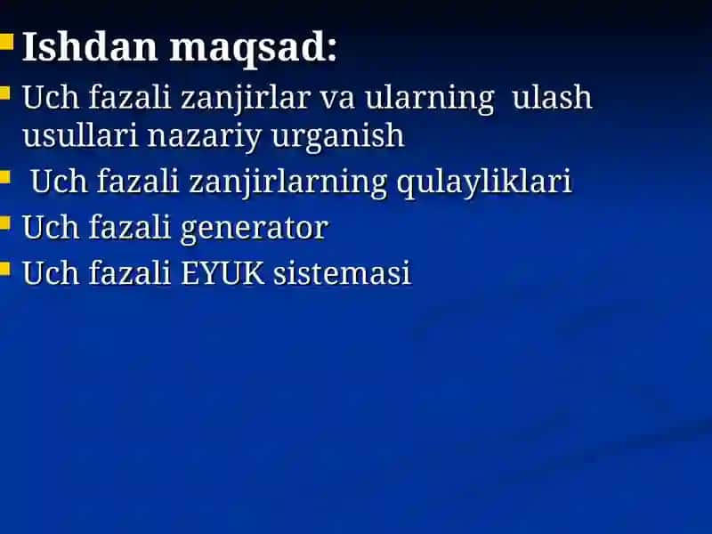 Uch fazali zanjirlar 3