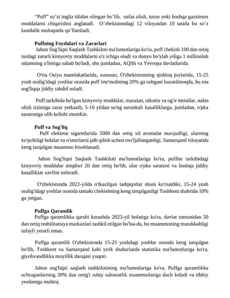 Puffning Turli Xillari 3