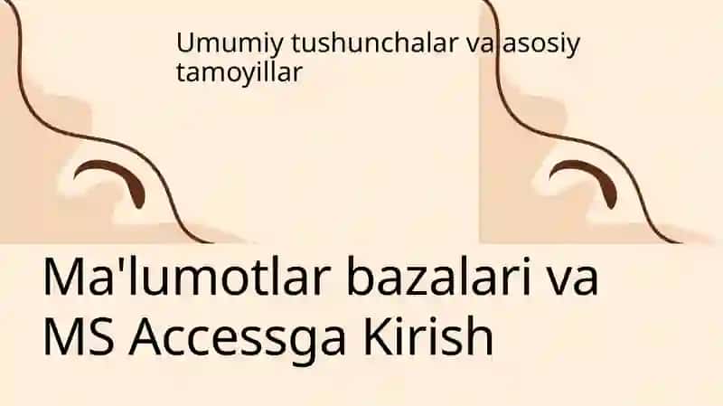 Ma'lumotiarbazalari va MS Access 3