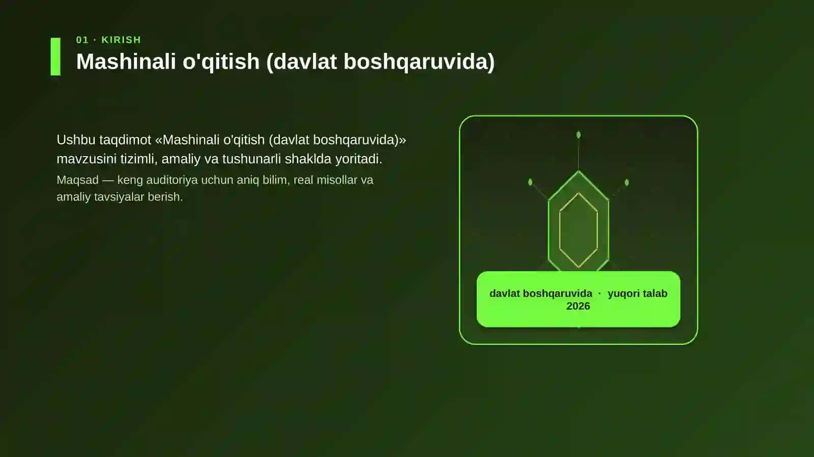 Mashinali o'qitish (davlat boshqaruvida) 3