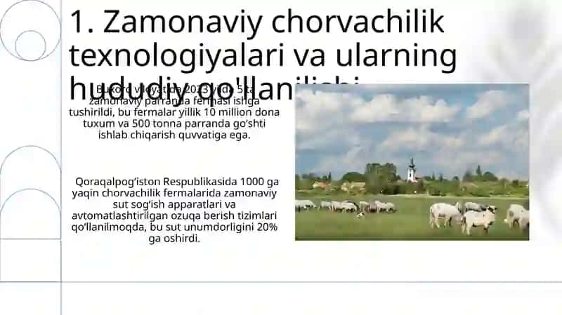 Zamonaviy chorvachilik texnologiyalari 3