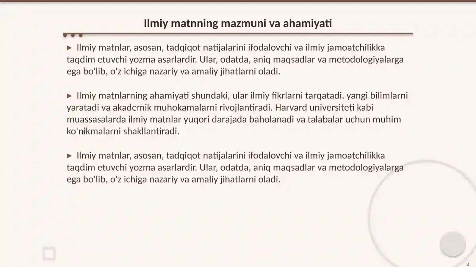 Harvard tajribasida ilmiy matn tayyorlash 3