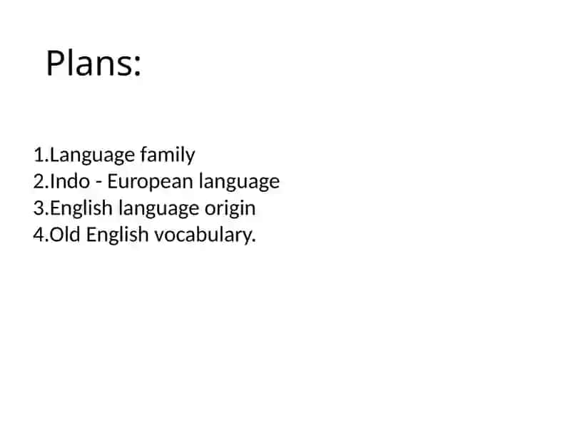 Language Families and English Language Origin 3