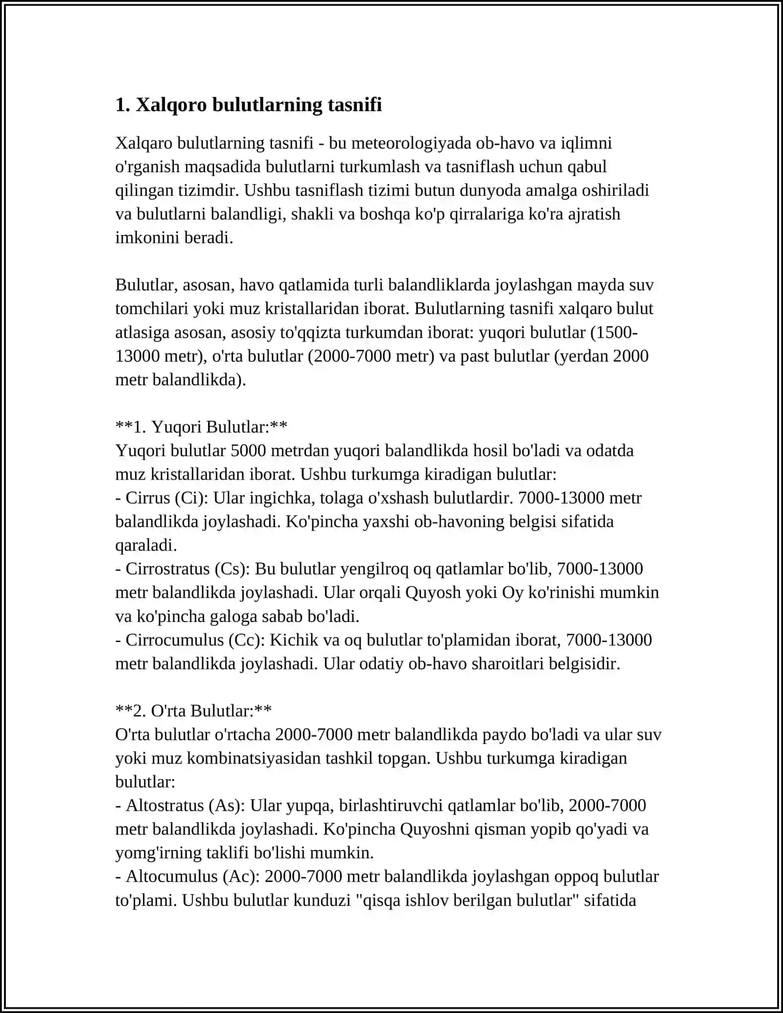XALQORO BULUTLAR HAQIDA MA’LUMOT 3