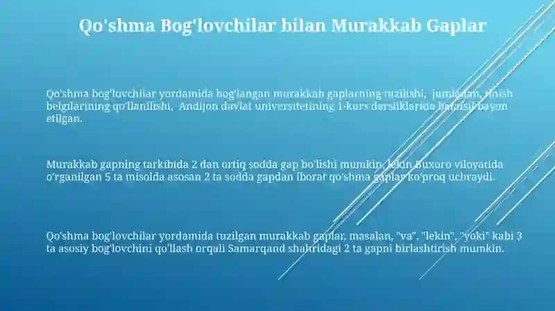 Murakkab Gaplarning Ta'rifi 3