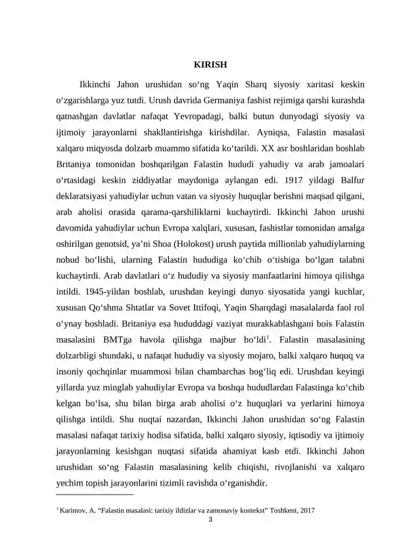 Ikkinchi jahon urishidan so'ng Falastin masalasi 3