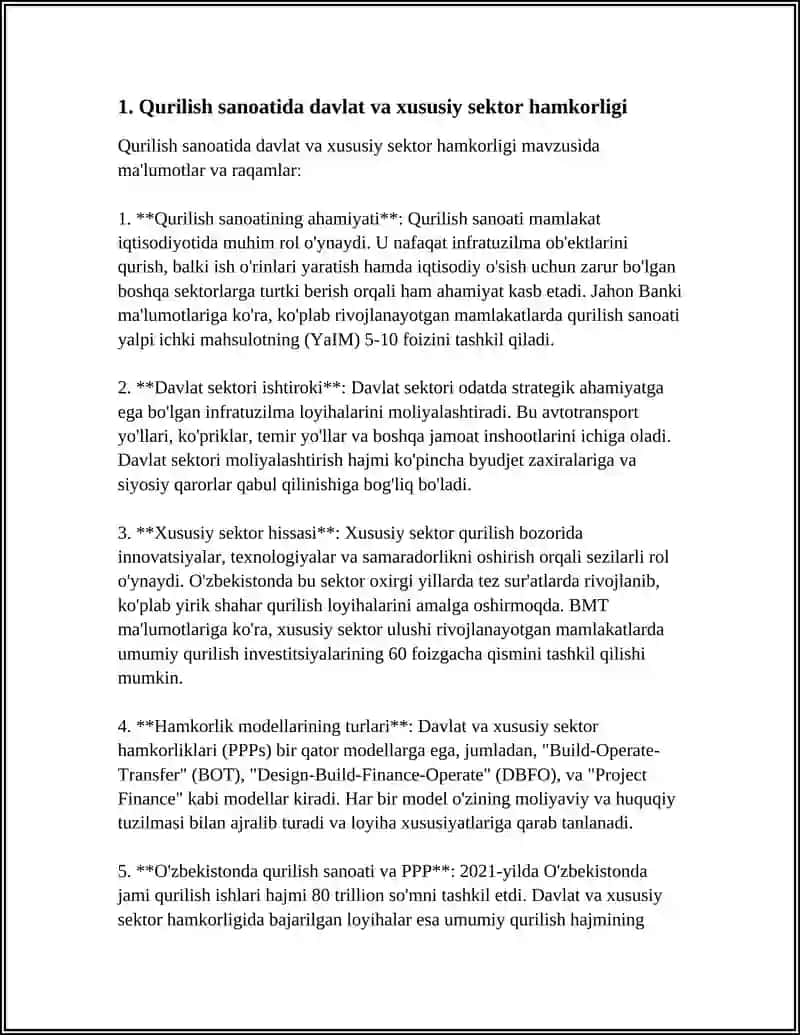 TURKIYADA QURILISH INDUSTRIYASI KORXONA VA TASHKILOTLARINI DAVLAT TASARRUFIDAN CHIQARISH VA HUSUSIYLASHTIRISHNING ASOSIY YOʻNALISHLARI 3