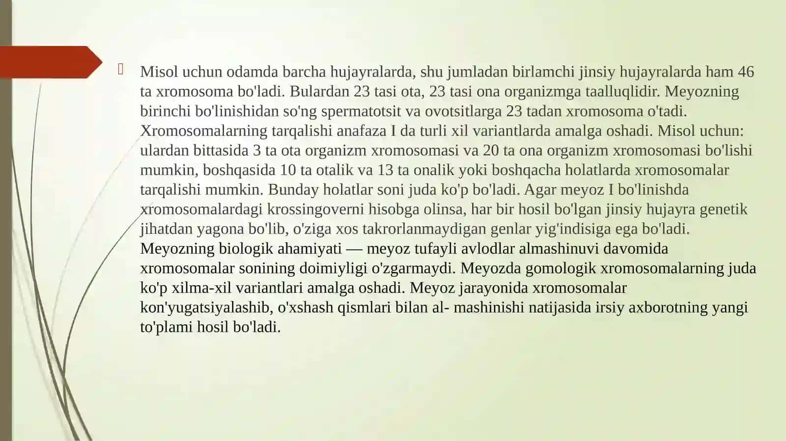 Meyozning biologika hamiyati 3