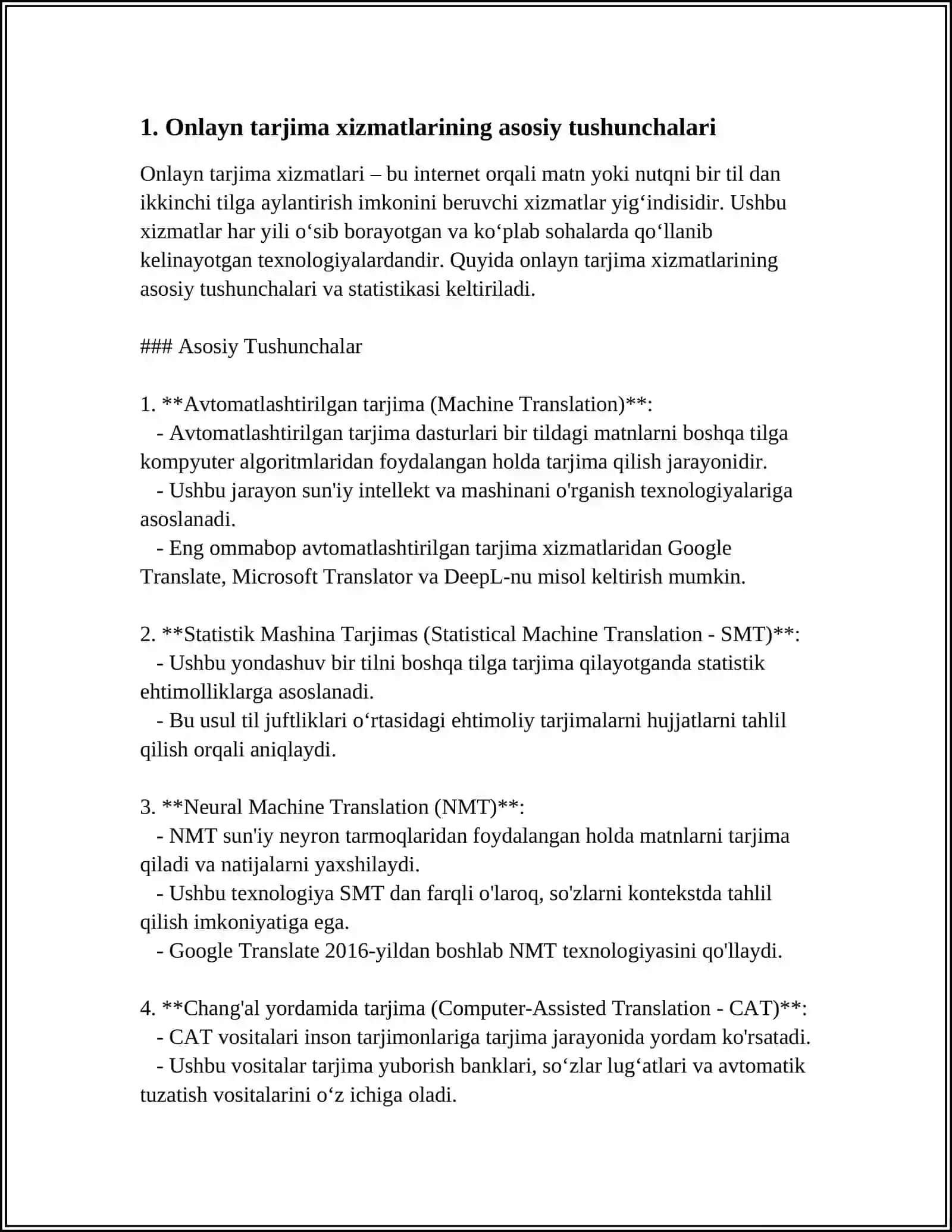 ONLINE TARJIMA XIZMATLARI (GOOGLE TRANSLATE) VA ULARNING AFZALLIKLARI 3