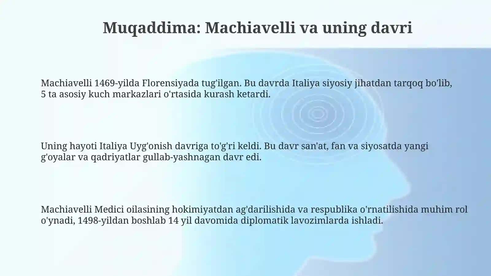 Makiavellining “Xukmdor” asari 3