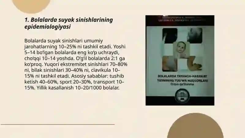 Bolalarda suyak sinishlarining epidemiologiyasi 3