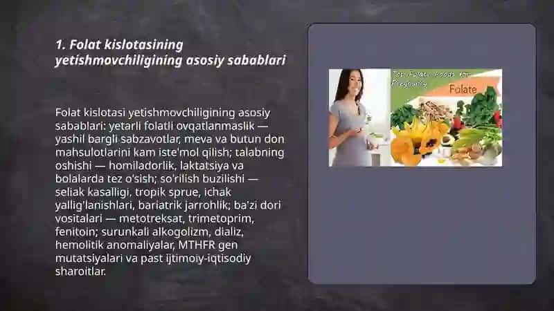 Folat kislotasining yetishmovchiligi 3